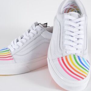 Vans Old Skool Flour Shop "Rainbow" Lace up Sneakers Women’s 10 Men’s 8.5 NEW